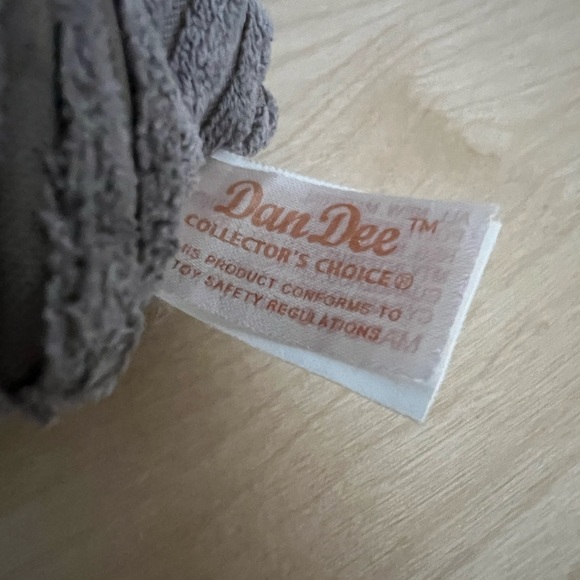 Dan Dee Cat Gray Ribbed Corduroy Stuffed Animal Plush Toy Collectors Choice 12” - Picture 3 of 3